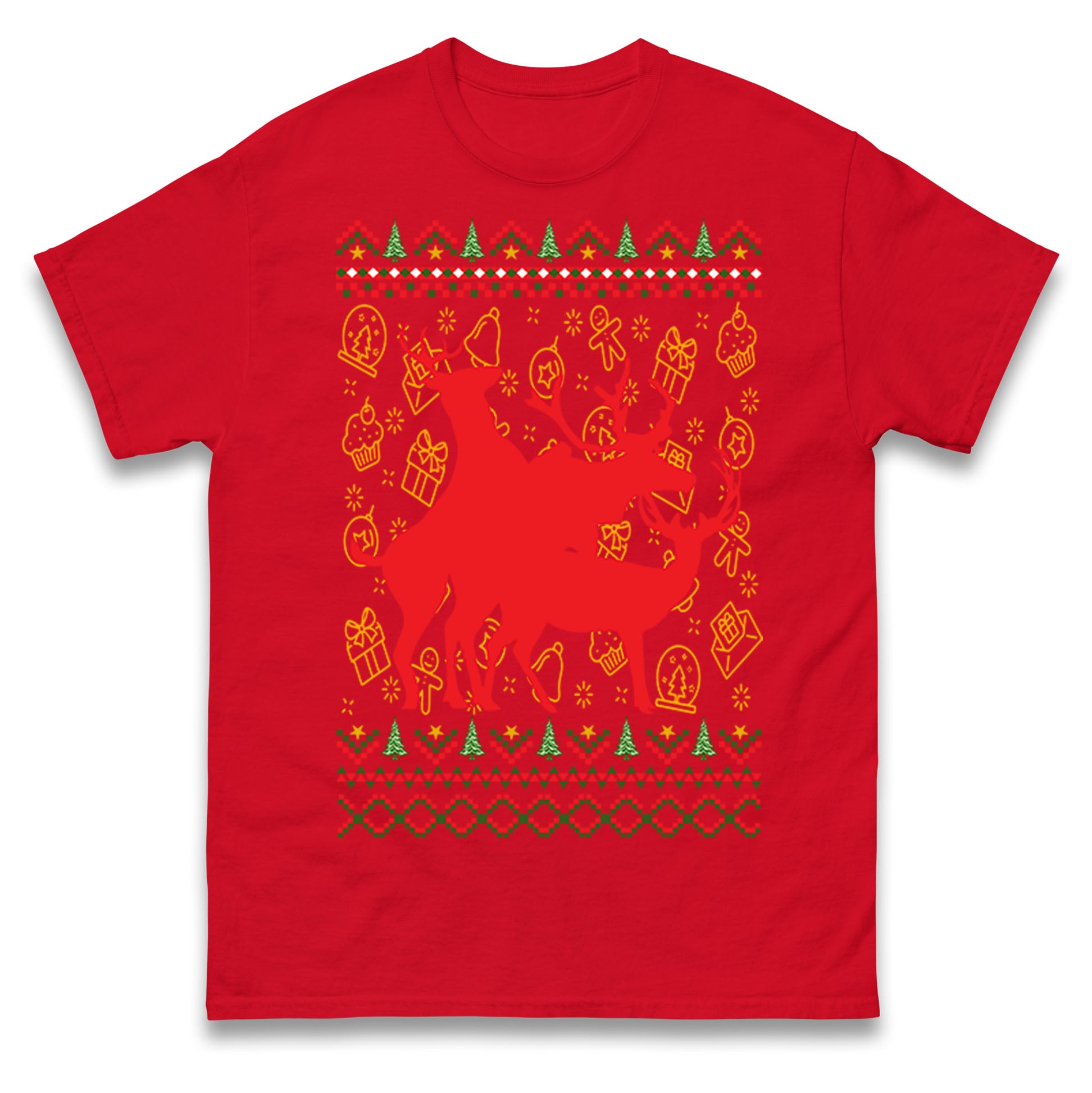 Reindeer Making Fun Christmas T Shirt