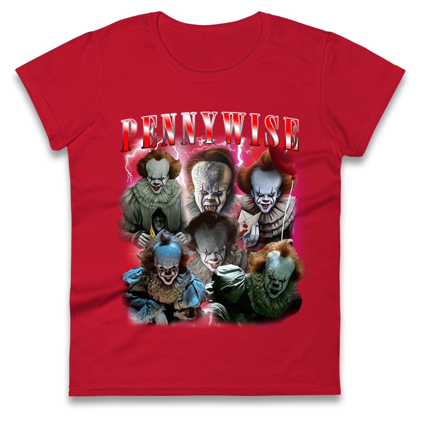 The Clown Pennywise Scary Halloween Bootleg Womens T Shirt