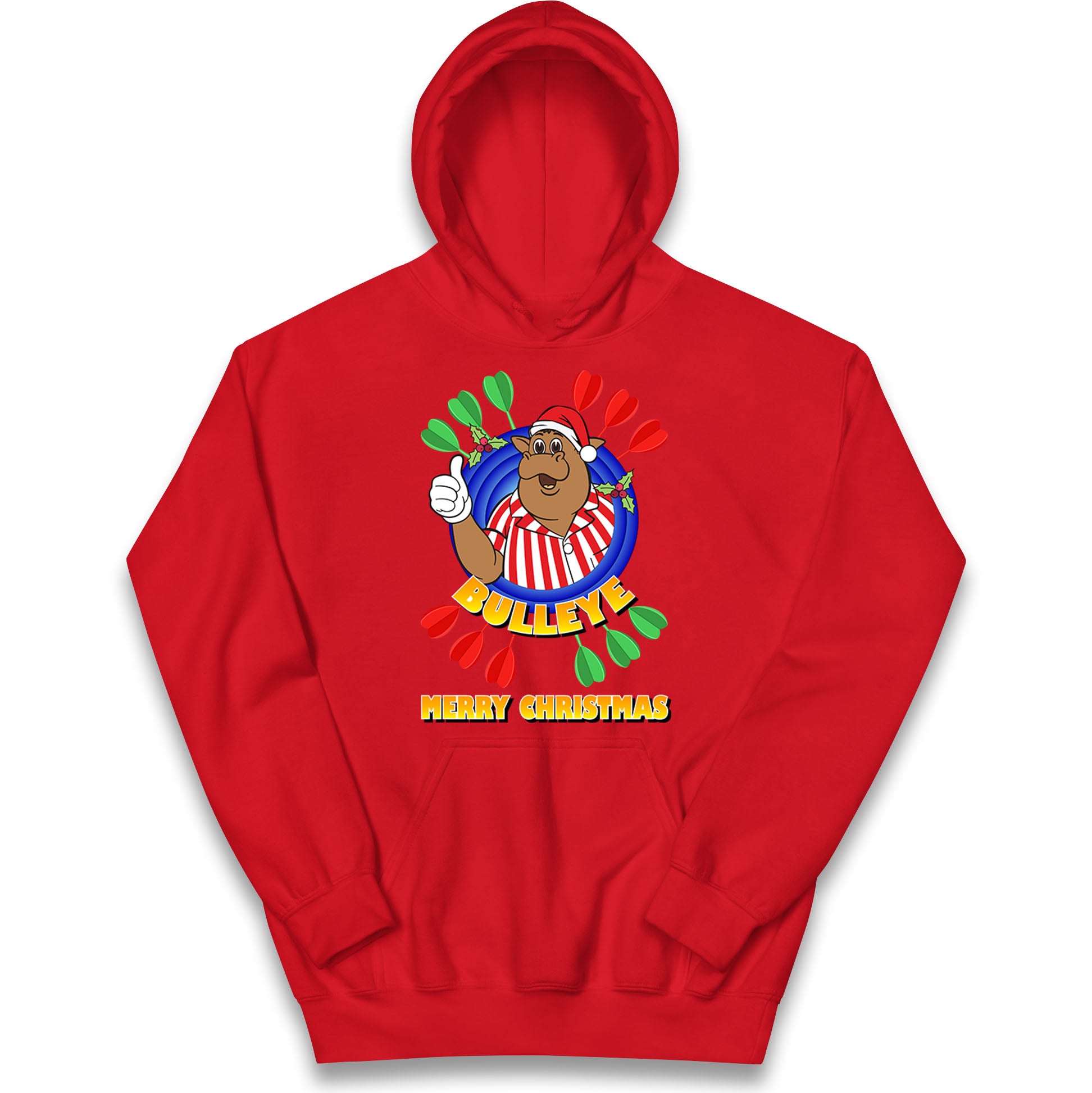 bullseye dartboard christmas hoodie