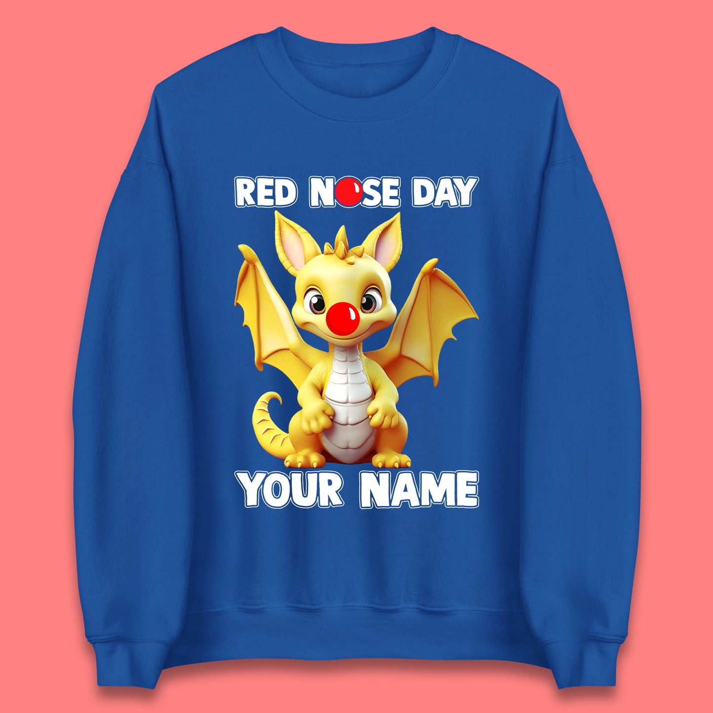 Personalised Dragon Red Nose Day Unisex Sweatshirt