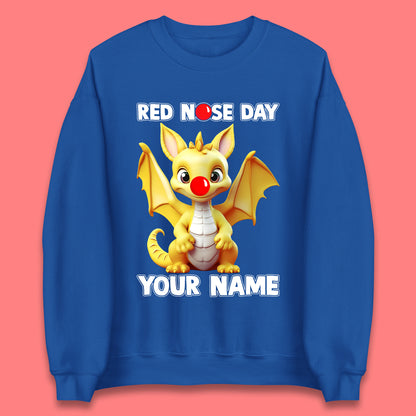 Personalised Dragon Red Nose Day Unisex Sweatshirt