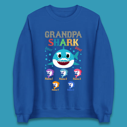 Personalised Grandpa Shark Unisex Sweatshirt