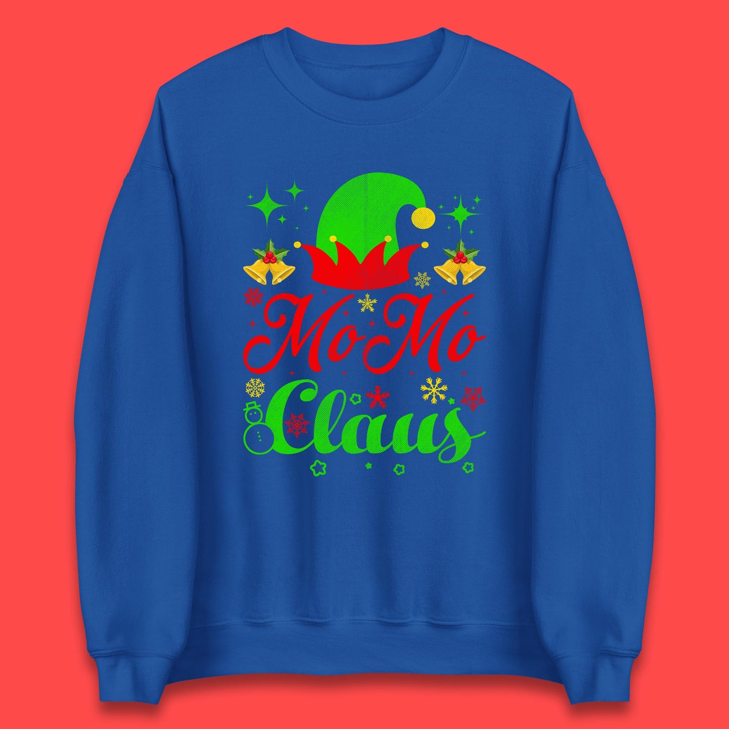 christmas momo claus elf hat sweatshirt