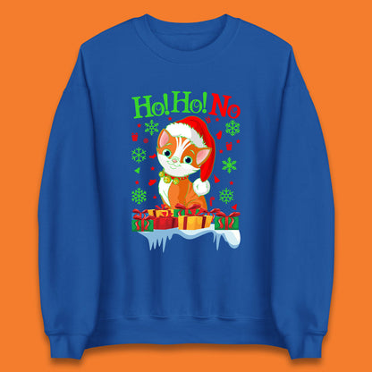 ho ho no christmas cat sweatshirt