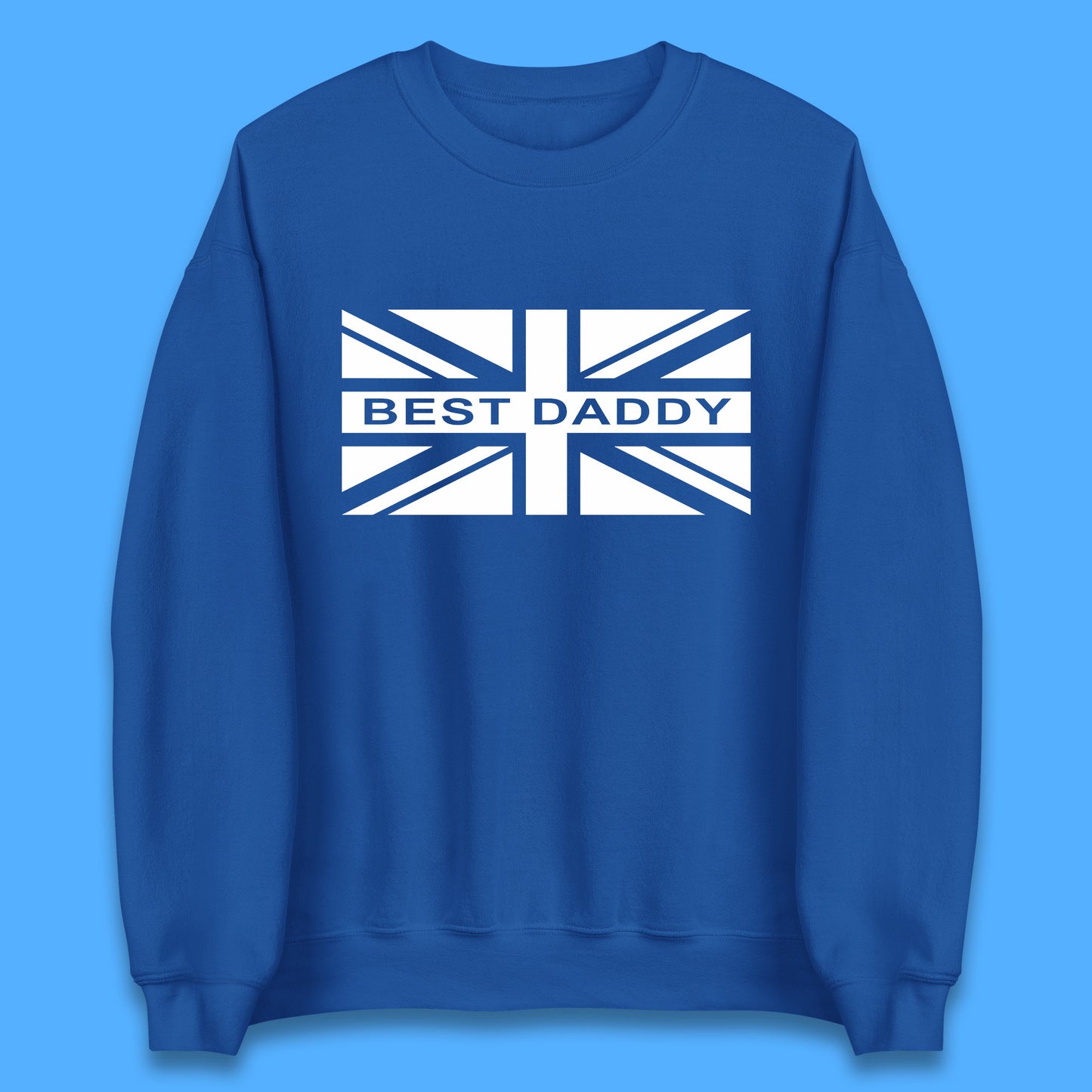 Best Daddy Vintage Union Jack Great Britain United Kingdom England Flag Patriotic Dad Father's Day Unisex Sweatshirt