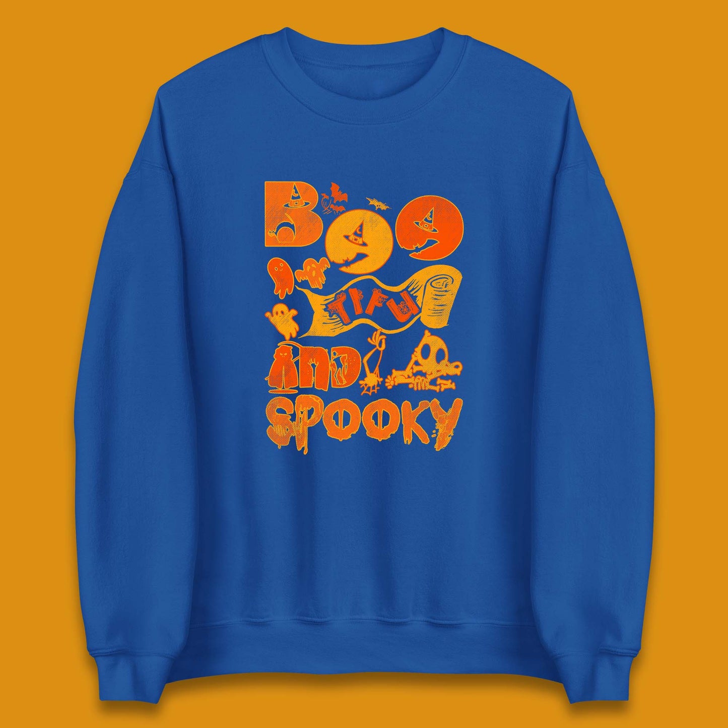 Boo Tiful and Spooky Halloween Horror Scary Boo Ghost Spooky Season Unisex Sweatshirt