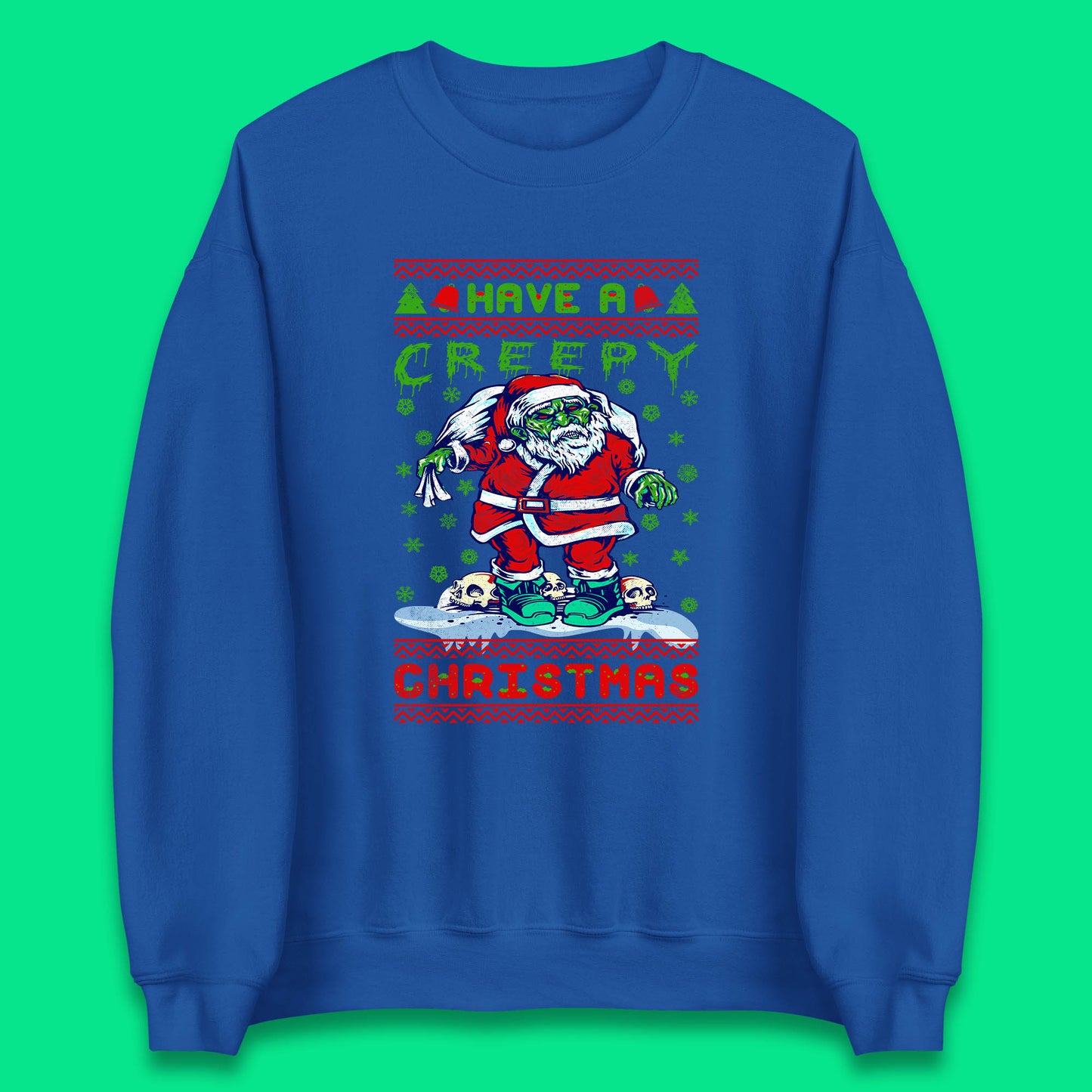 zombie santa claus sweatshirt