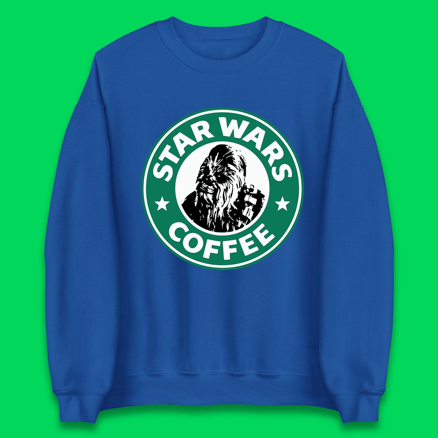 Chewbacca Star Wars Coffee Sci-fi Action Adventure Movie Character Starbucks Coffee Spoof 46th Anniversary Unisex Sweatshirt