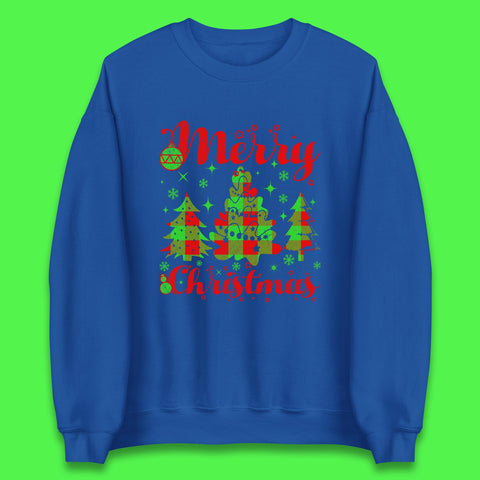 Merry Christmas Trees Xmas Winter Holiday Festive Celebration Unisex Sweatshirt