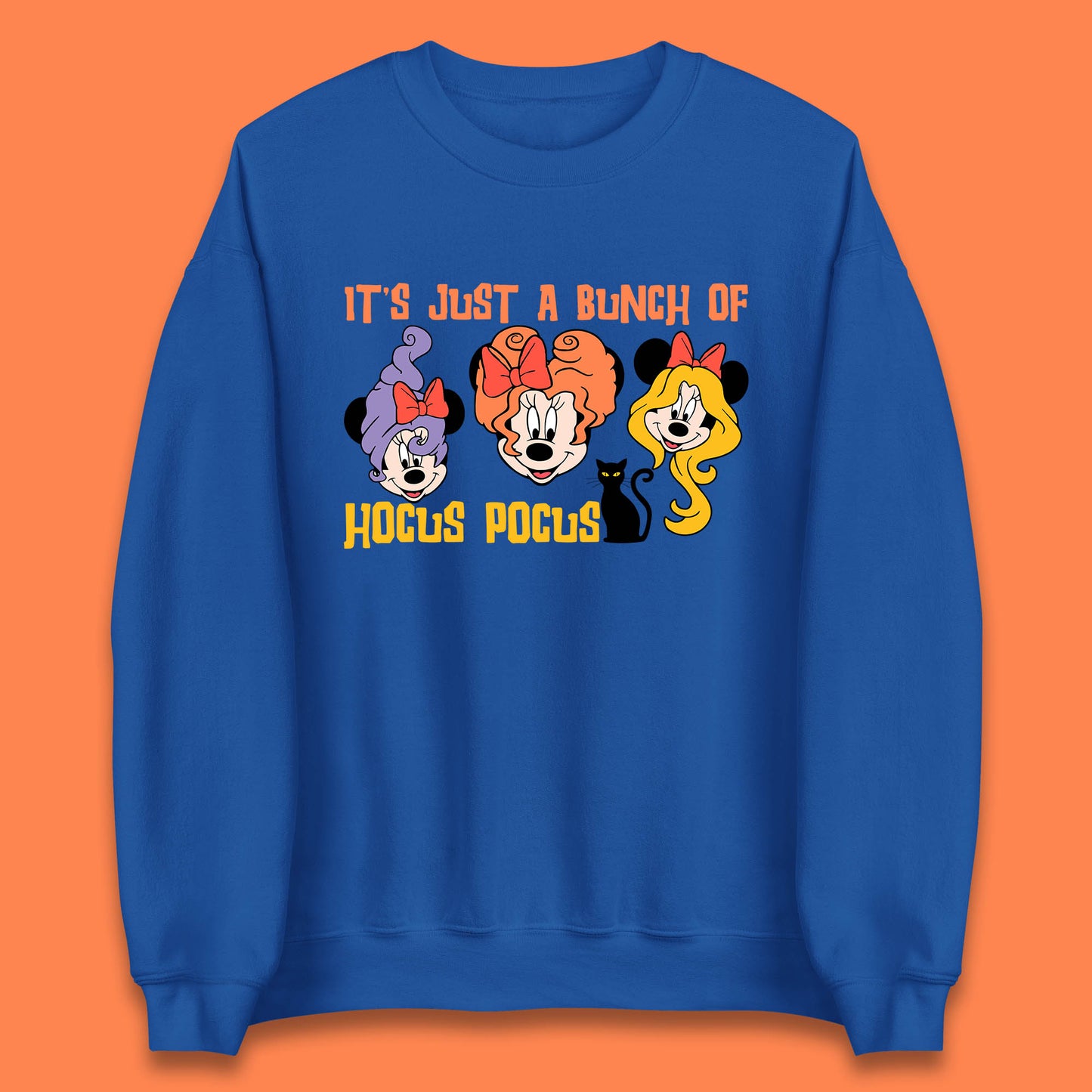 It's Just A Bunch Of Hocus Pocus Halloween Witches Minnie Mouse & Friends Disney Trip Unisex Sweatshirt