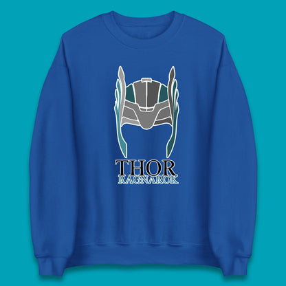 Thor Ragnarok Marvel Avenger Thor Helmet Superhero Movie Character Thor Helmet Ragnarok Unisex Sweatshirt