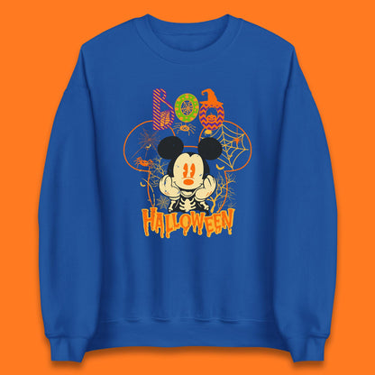 Boo Halloween Mickey Mouse Skeleton Horror Scary Disney Halloween Disneyland Trip Unisex Sweatshirt