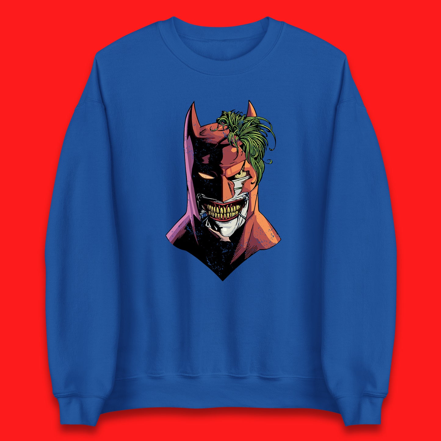 DC Comics Batman Mouth Wall Batman X The Joker Spoof Supervillain Comic Book Character Unisex Sweatshirt