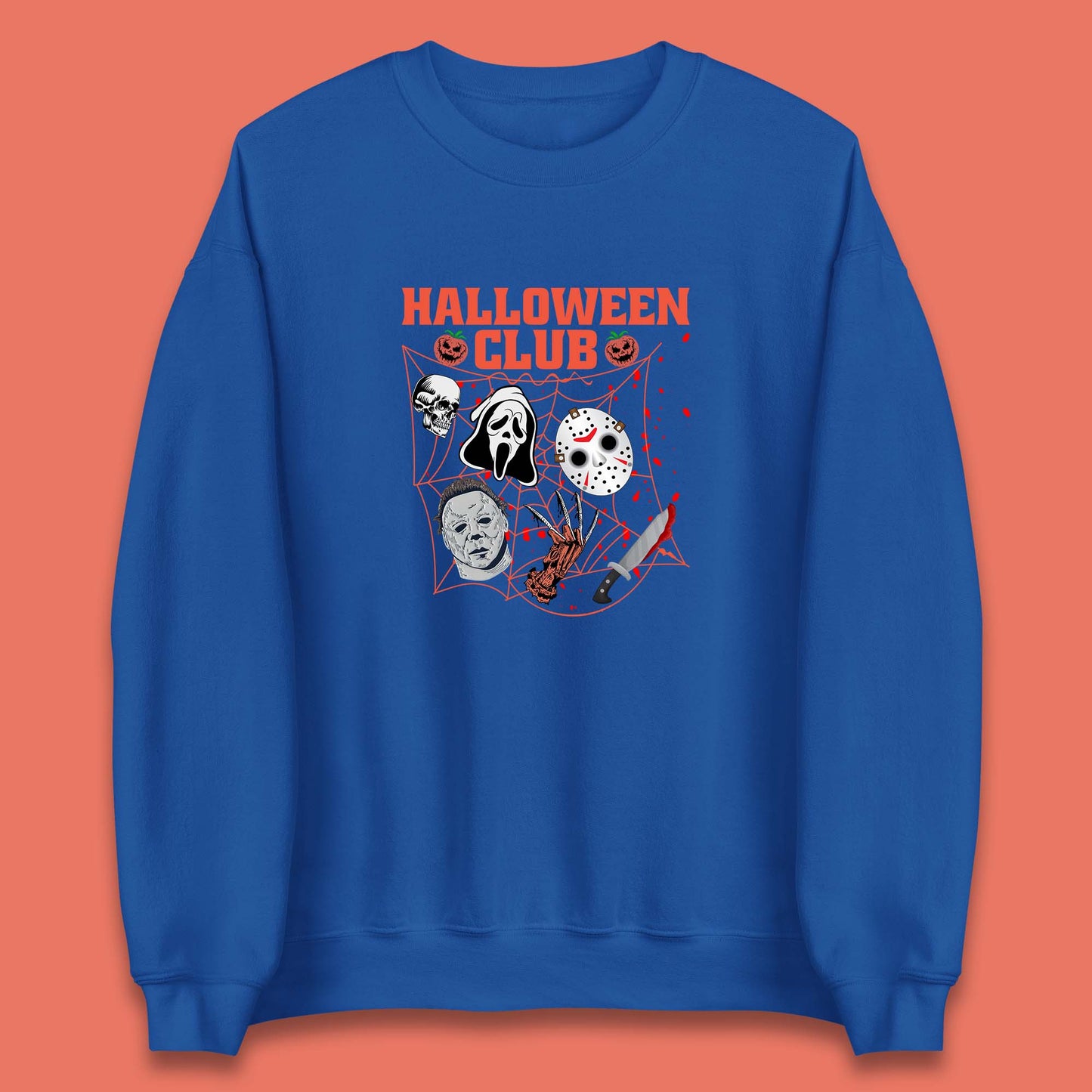 Halloween Club Horror Scary Friends Halloween Horror Movie Characters Unisex Sweatshirt