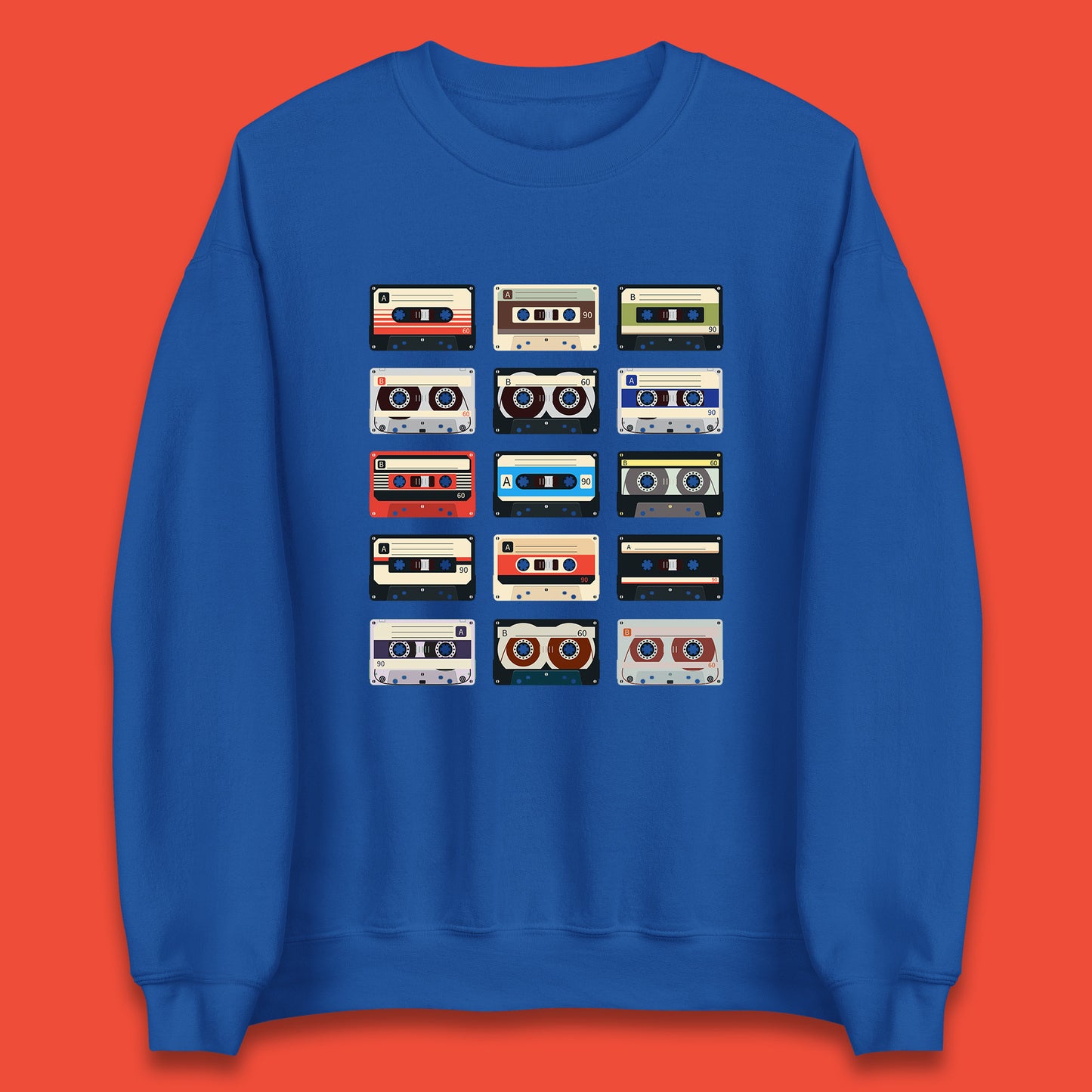 Vintage Cassettes Tapes Retro Rock Band Old School Music Lover Unisex Sweatshirt