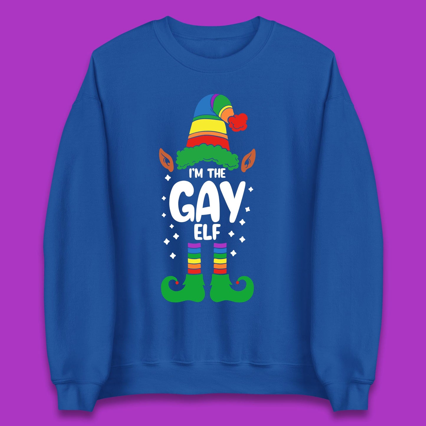 gay elf christmas sweatshirt