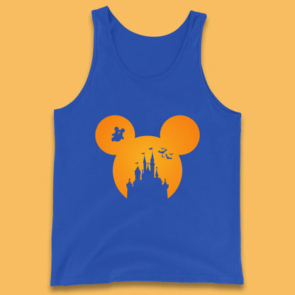 Disney Mickey Mouse Happy Halloween Disney Castle Halloween Scary Boo Flying Bats Tank Top