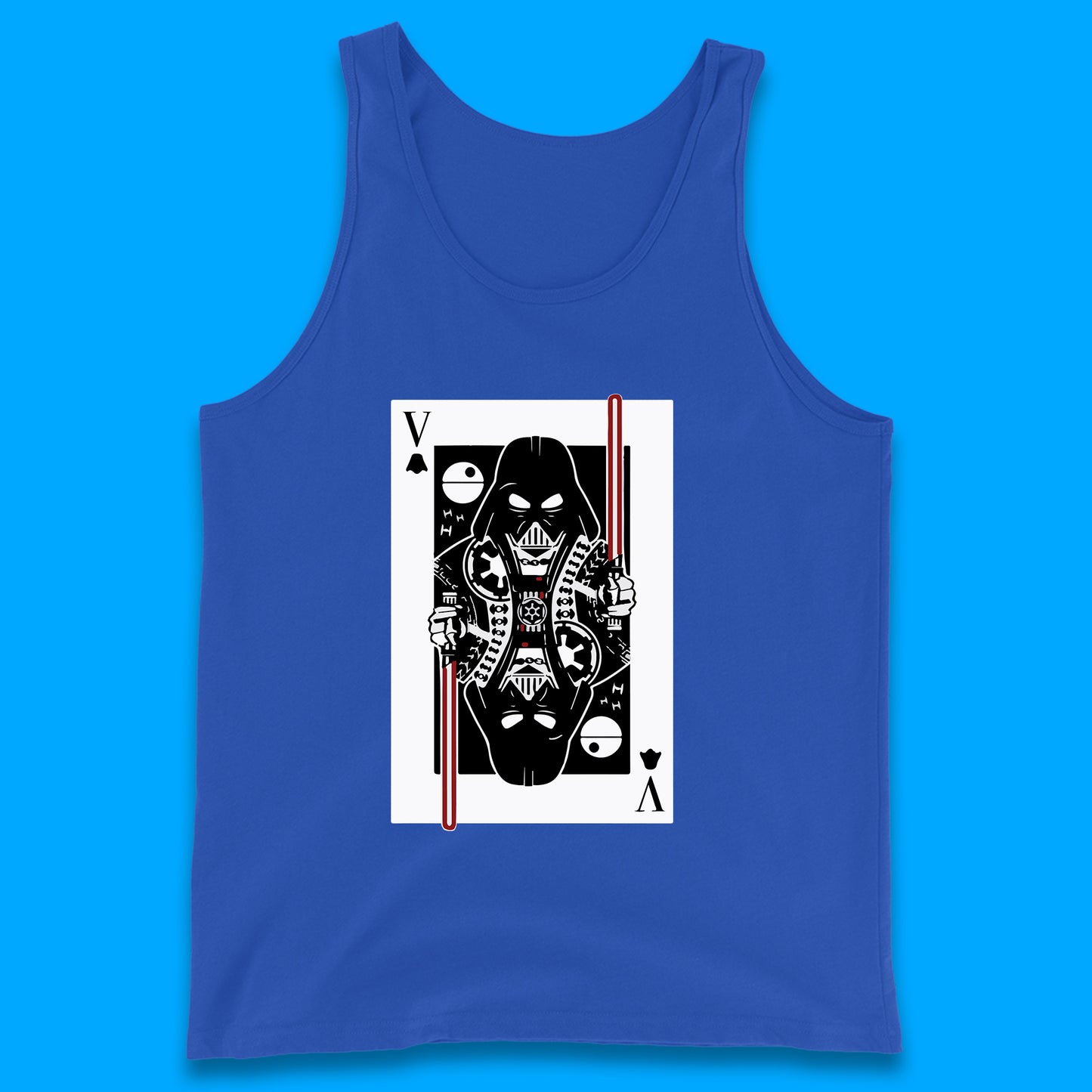 Star Wars Fictional Character Darth Vader Playing Card Vader King Card Sci-fi Action Adventure Movie 46th Anniversary Tank Top