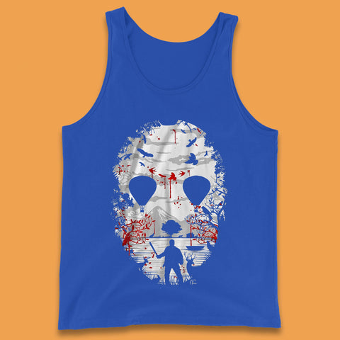 Crystal Lake Jason Voorhees Face Mask Halloween Friday The 13th Horror Movie Tank Top
