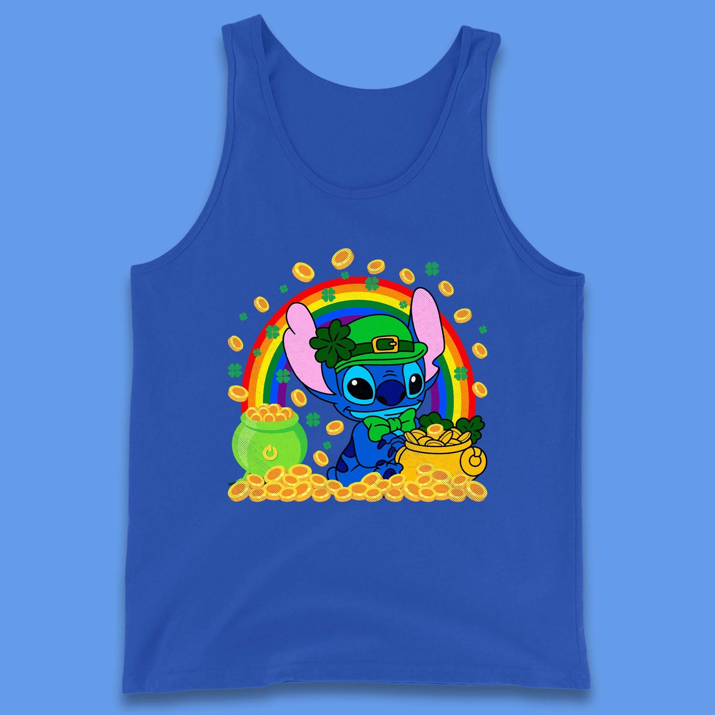 Disney Stitch St Patrick's Day Tank Top