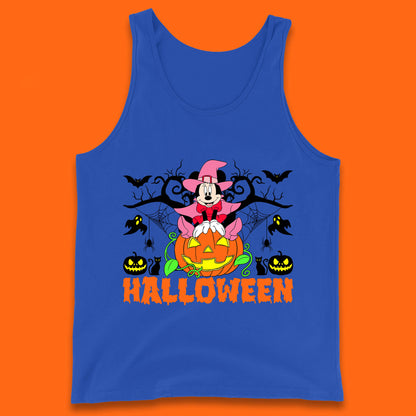 Disney Halloween Witch Minnie Mouse Sitting On Pumpkin Horror Scary Disneyland Trip Costume Tank Top