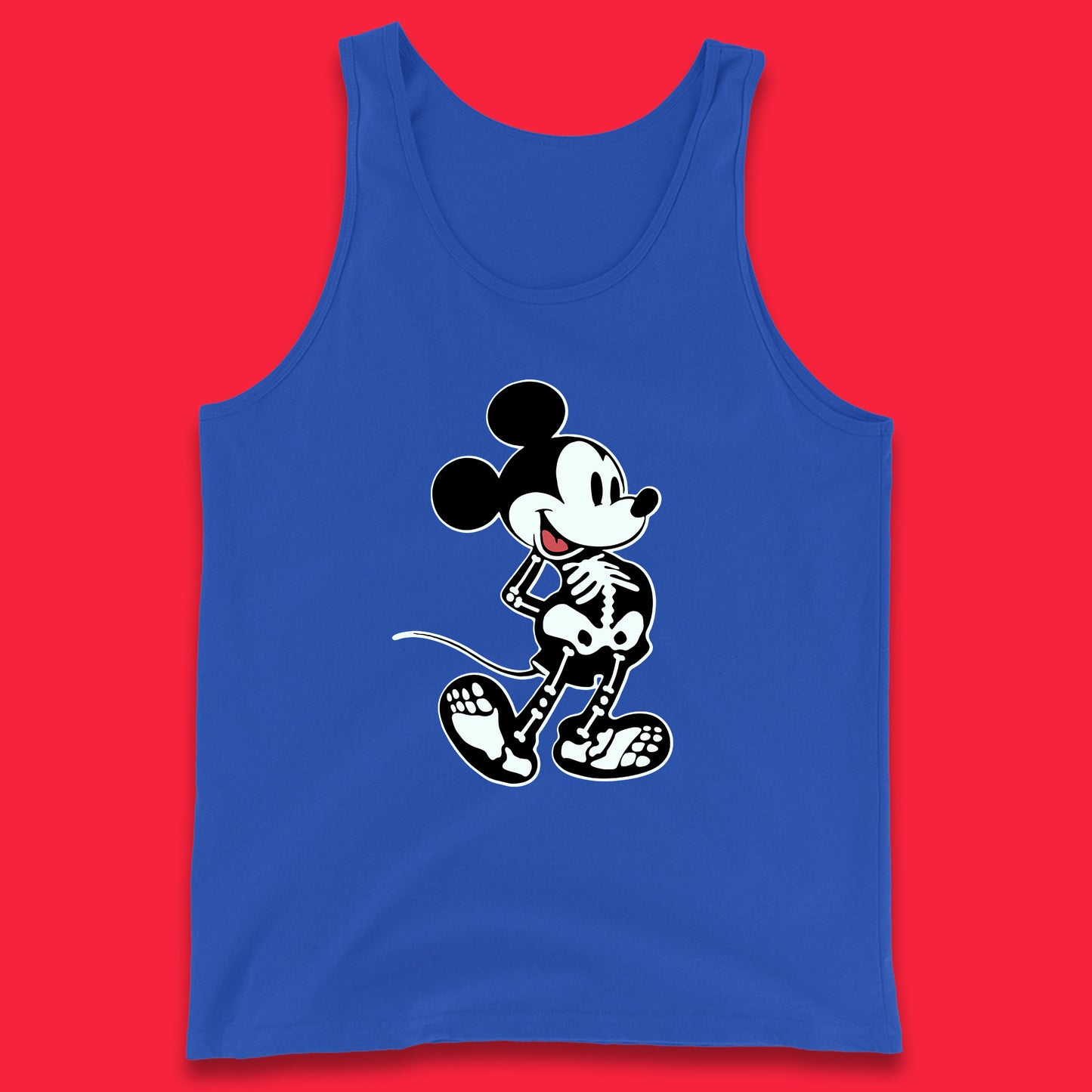 Disney Mickey Mouse Skeleton Funny Horror Scary Cartoon Character Mickey Skull Disneyland Vacation Trip Disney World Tank Top