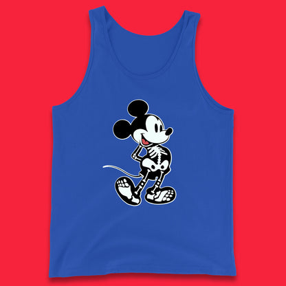 Disney Mickey Mouse Skeleton Funny Horror Scary Cartoon Character Mickey Skull Disneyland Vacation Trip Disney World Tank Top