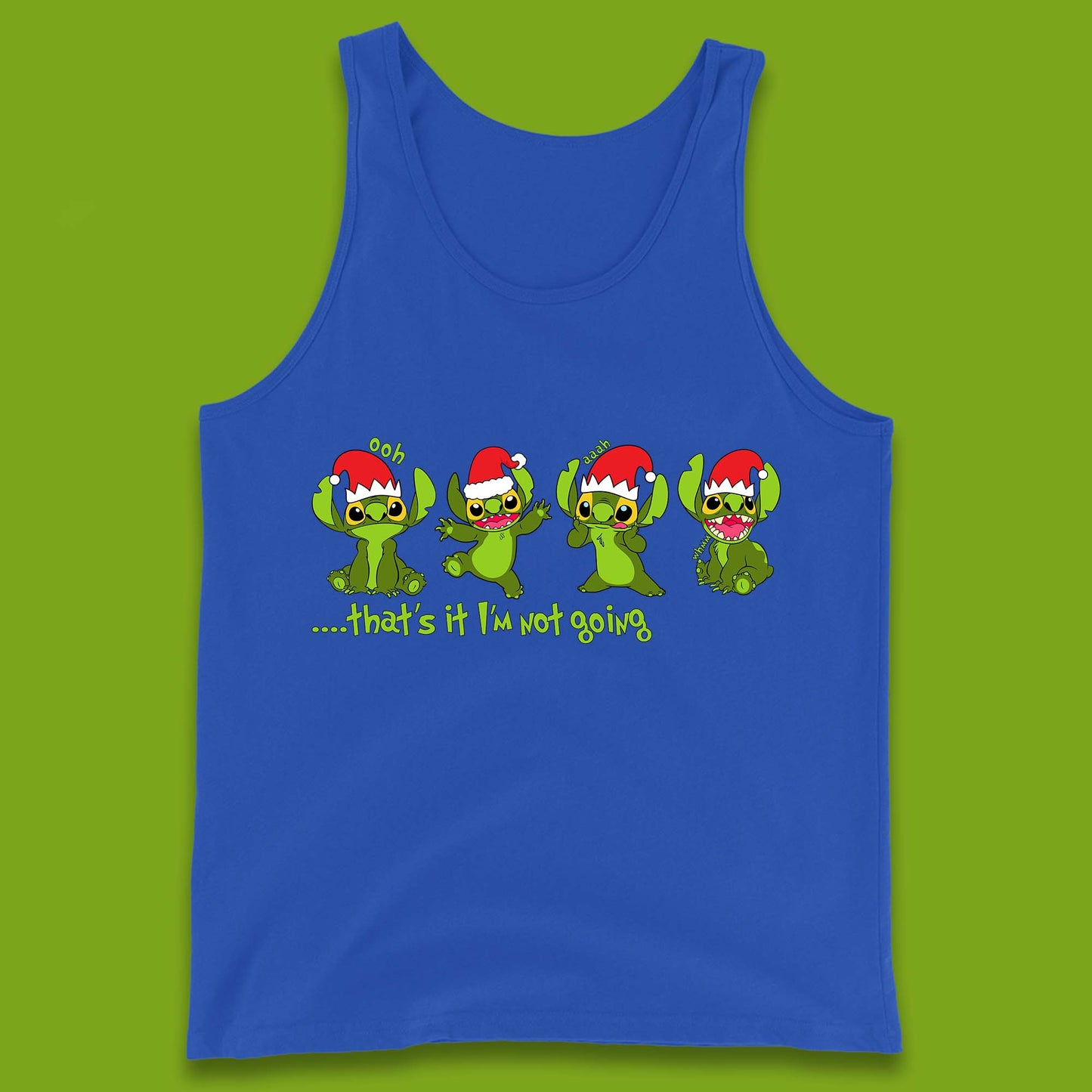 Grinch Stitch Christmas Tank Top