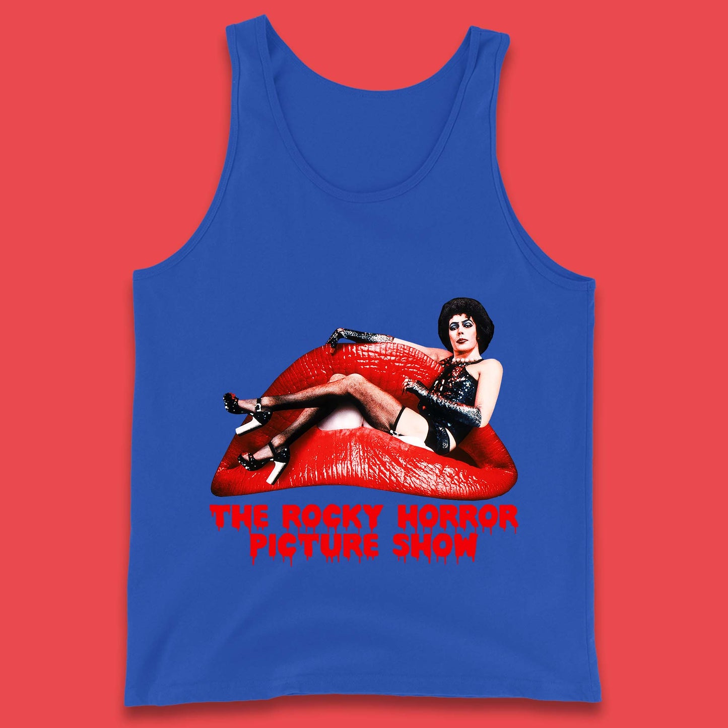 The Rocky Horror Show Halloween Horror Movie Red Lips Tank Top