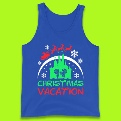 disney castle christmas tank top