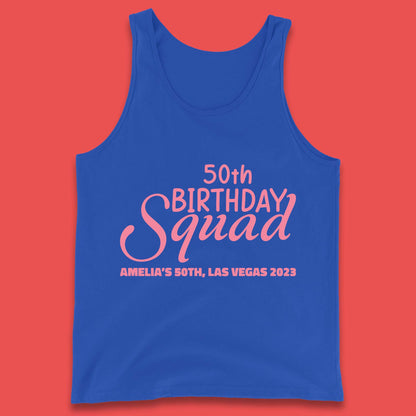 Personalised Birthday Squad Custom Birthday Year Your Name City And Year Birthday Party Tank Top