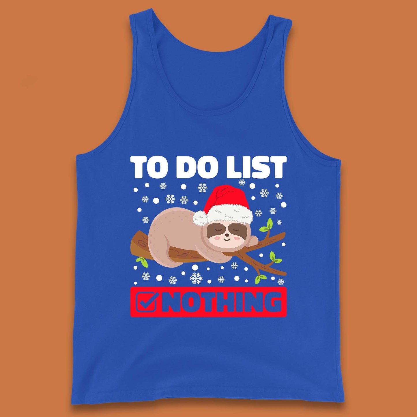 Lazy Sloth To Do List Christmas Tank Top