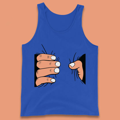 Crushing Handshake Big Hand Squeezing Funny Hand Grabbing Photographic Tank Top