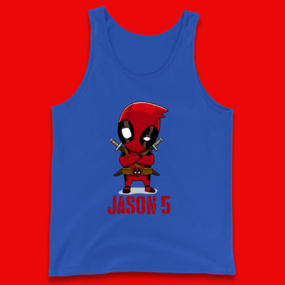 Personalised Chibi Deadpool Fictional Character Your Name & Age Superhero Comic Book Character Deadpool Marvel Comics Tank Top