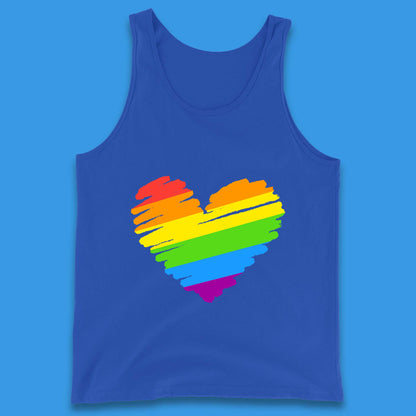 Rainbow Colour Heart Pride LGBTQ Rainbow Pride LGBT Gay Pride Month Tank Top