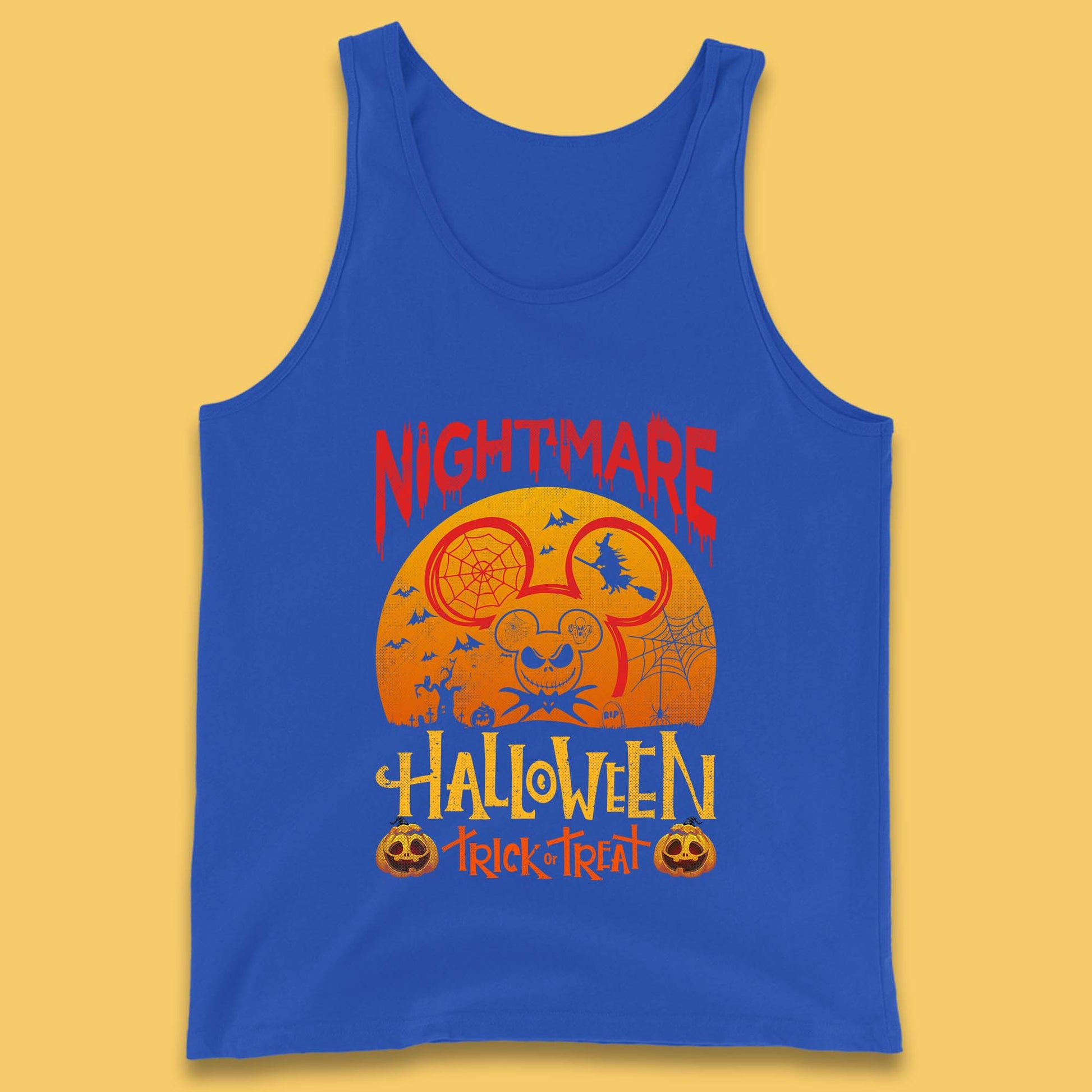 halloween mickey mouse jack skellington tank top