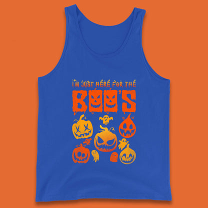 I'm Just Here For The Boos Halloween Funny Pumpkin Ghost Boos Jack-o-lantern Tank Top