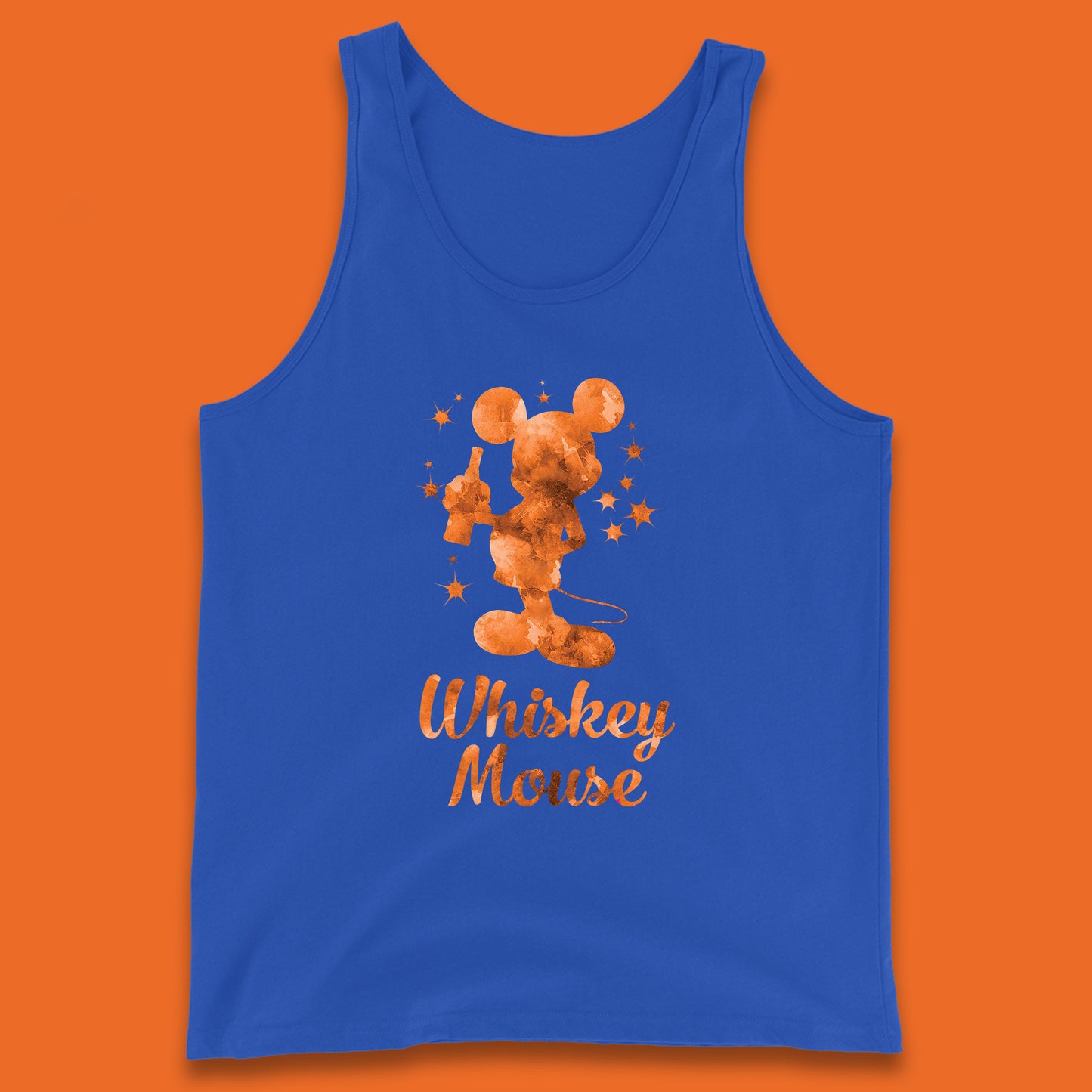 Whiskey Mouse Mickey Minnie Mouse Cartoon Character Holding Beer Bottle Disneyland Whiskey Lovers Tank Top