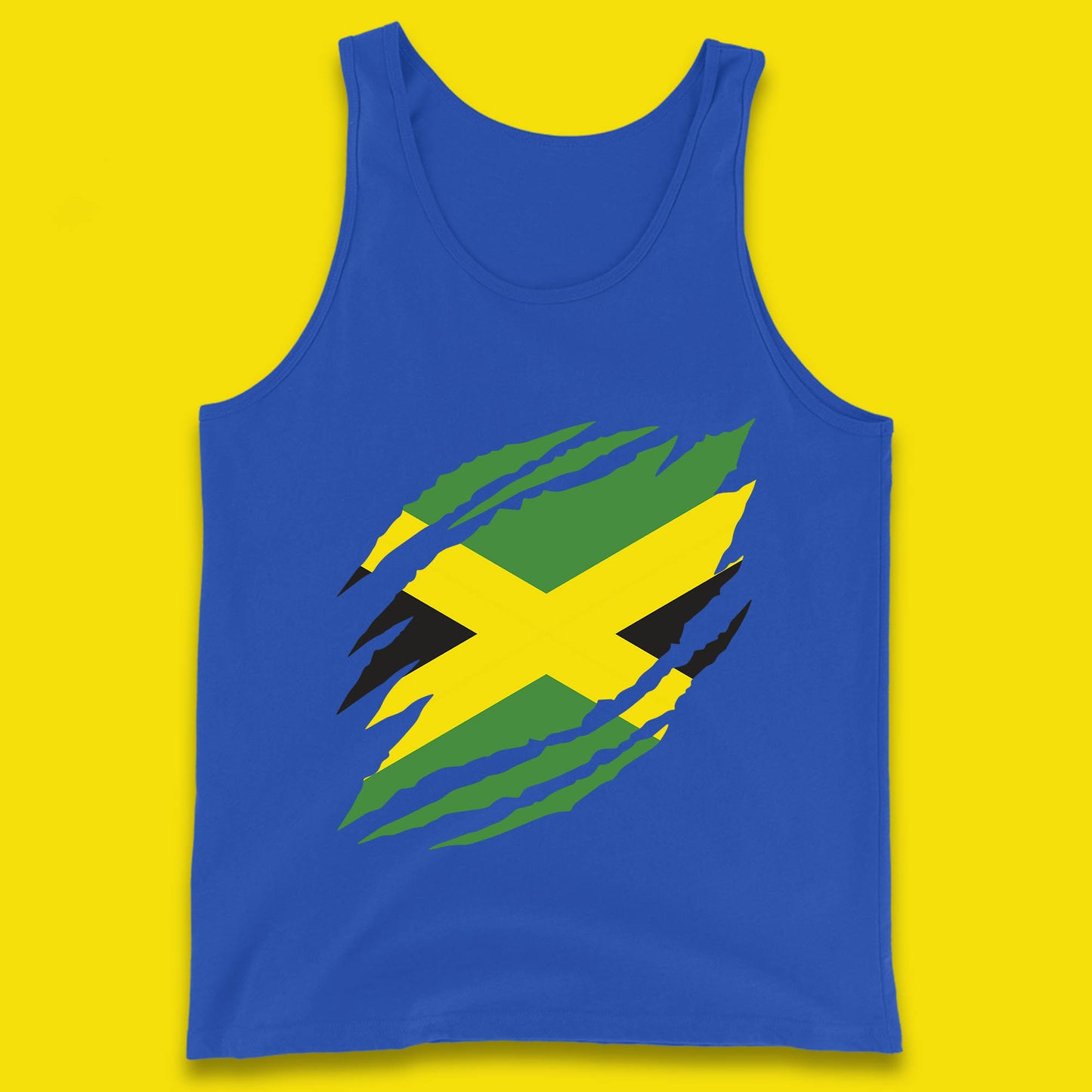 Distressed Jamaica Flag Jamaica Flag Caribbean Islander Sun Marley Kingston Jamaican Pride Patriotism Tank Top