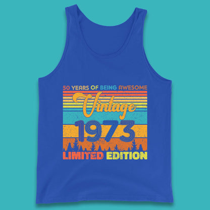 50 Years Of Being Awesome Vintage 1973 Tank Top