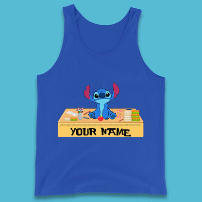 Personalised Disney Stitch Welcome Back To School Your Name Lilo & Stitch School First Day Of School Tank Top