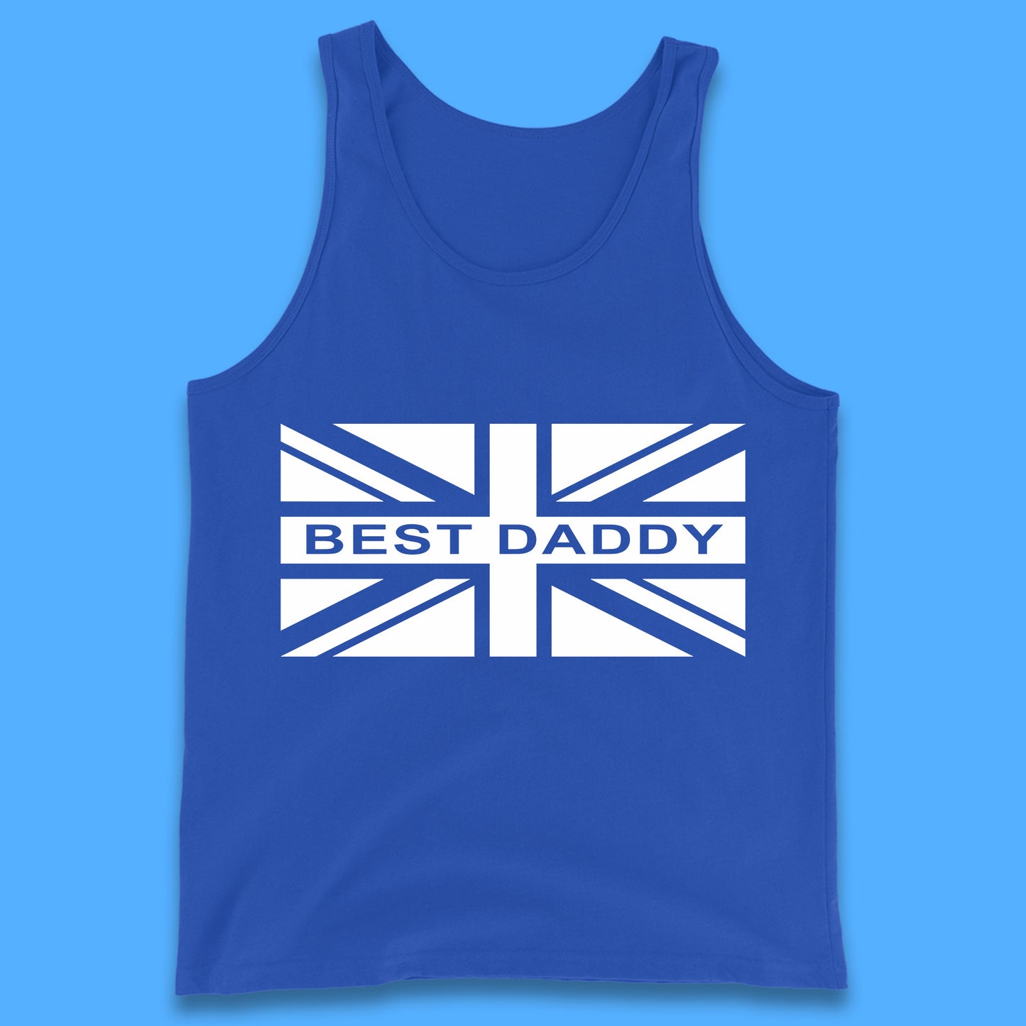 Best Daddy Vintage Union Jack Great Britain United Kingdom England Flag Patriotic Dad Father's Day Tank Top