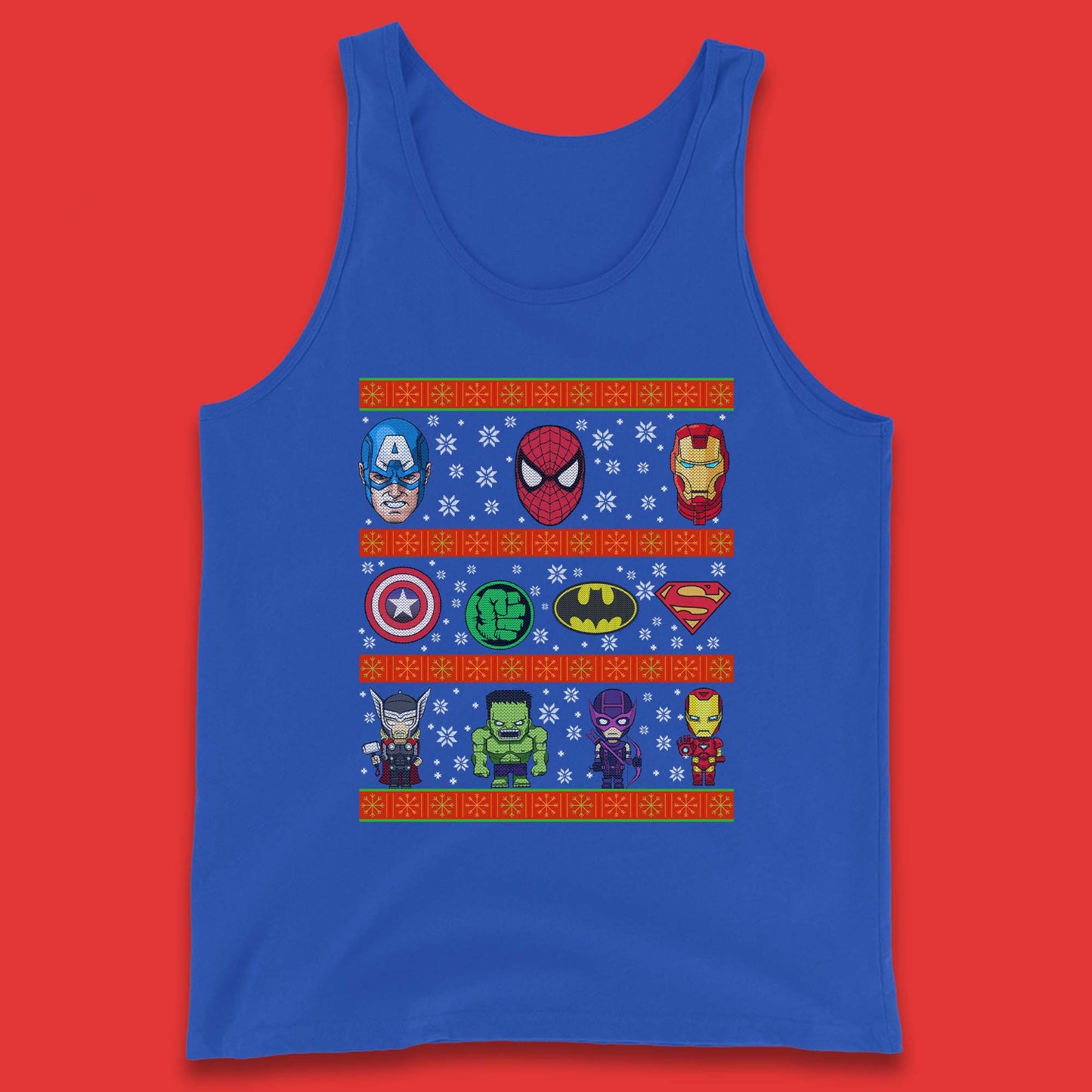 Avengers Superhero Christmas Tank Top