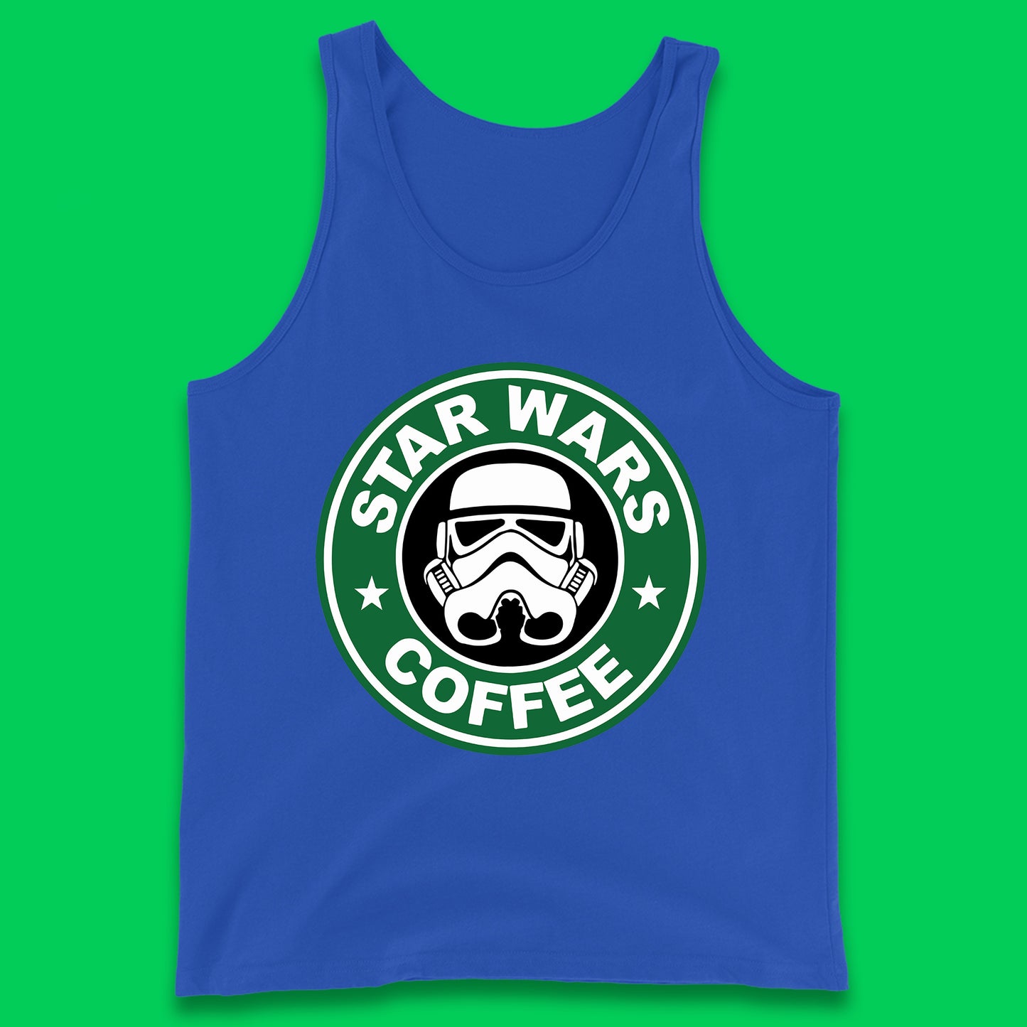 Star Wars Coffee Stormtrooper Sci-fi Action Adventure Movie Character Starbucks Coffee Spoof Star Wars 46th Anniversary Tank Top