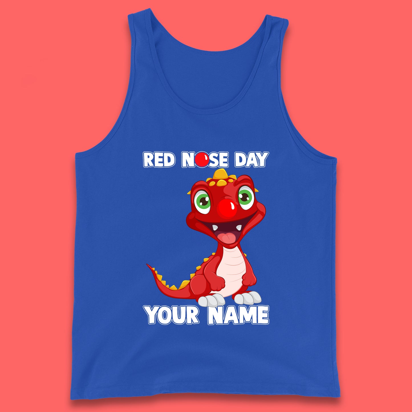 Personalised Red Nose Day Dragon Tank Top