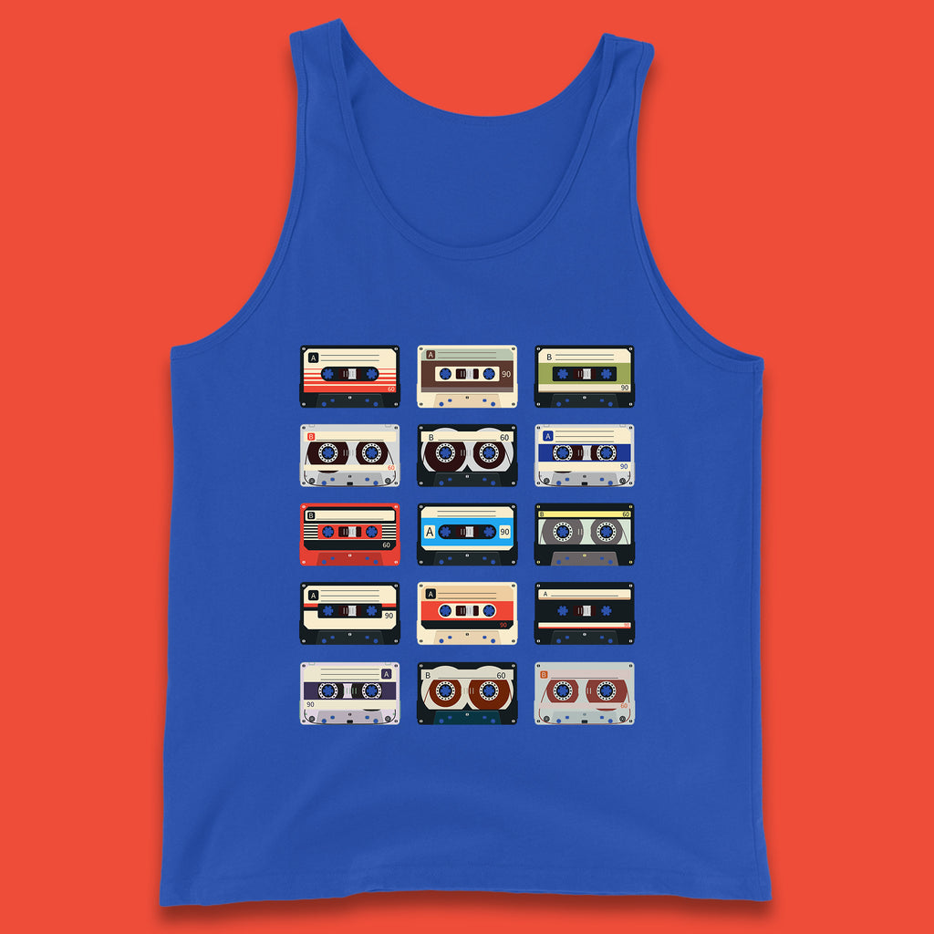 Vintage Cassettes Tapes Retro Rock Band Old School Music Lover Tank Top