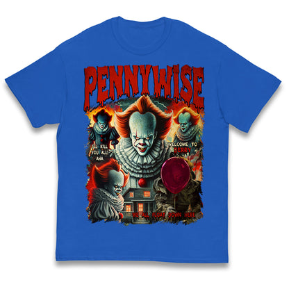 The Clown Pennywise Halloween Bootleg Kids T Shirt