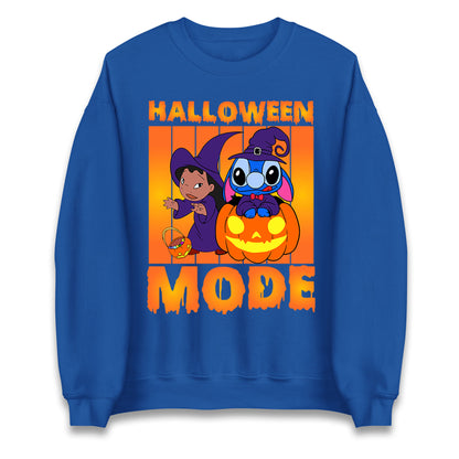 Lilo And Stitch Halloween Mode Unisex Sweatshirt