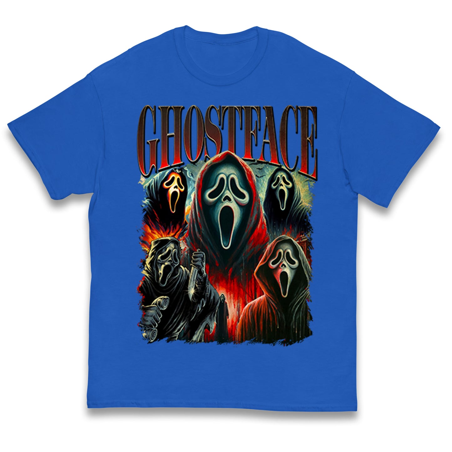 Ghost Face Halloween Bootleg Kids T Shirt