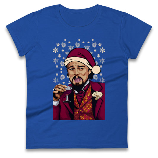 leonardo dicaprio christmas womens t shirt